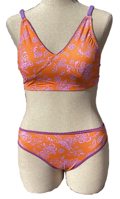 Orange &amp; Purple Floral Set