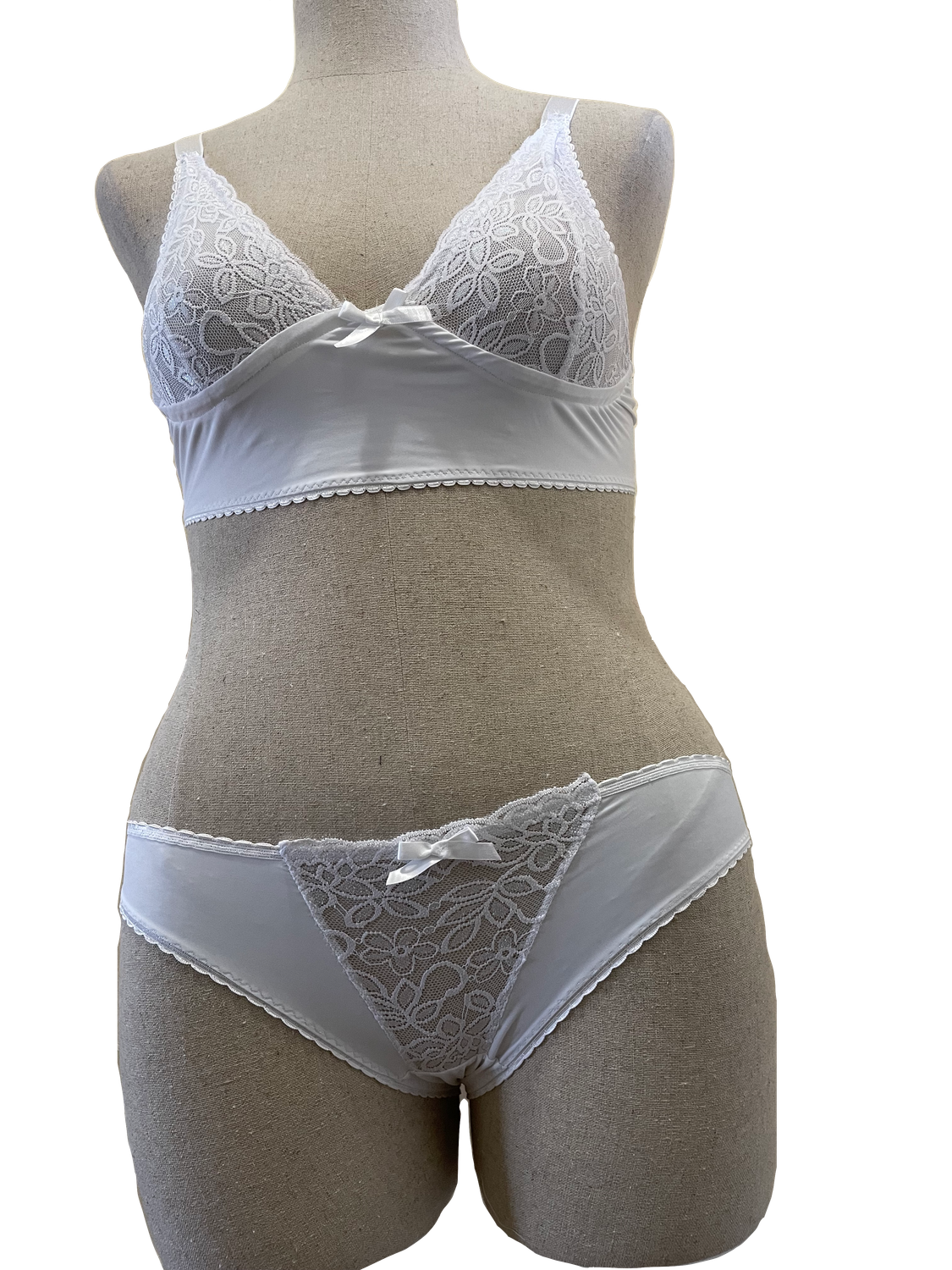 White Lace Bralette Set
