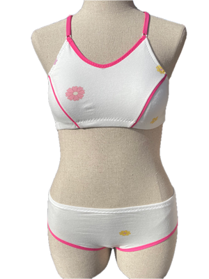 Pink Daisy Sport Top Set
