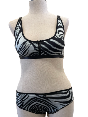 Zebra Stripe Bralette Set