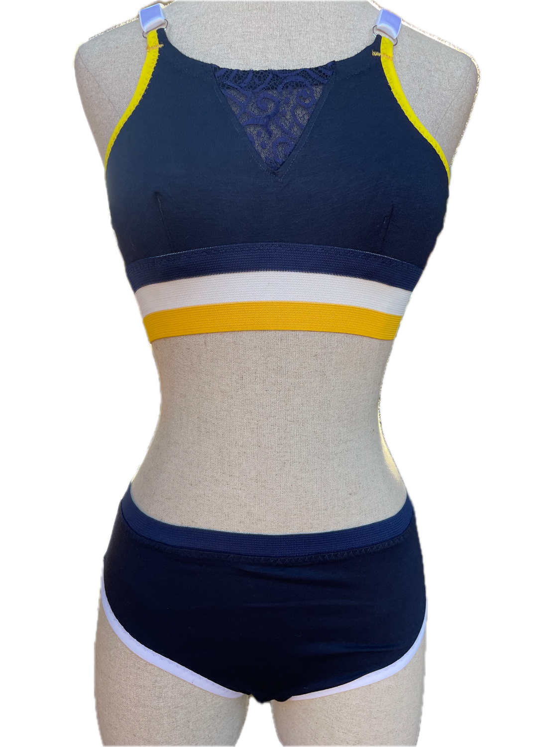 Navy Blue Bralette Set