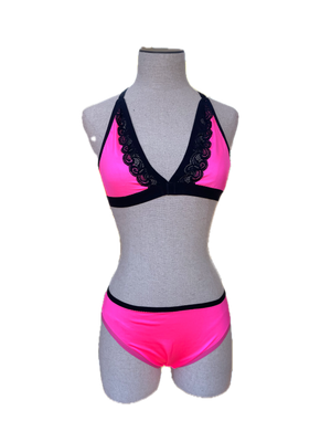 Electric Pink Bralette Set