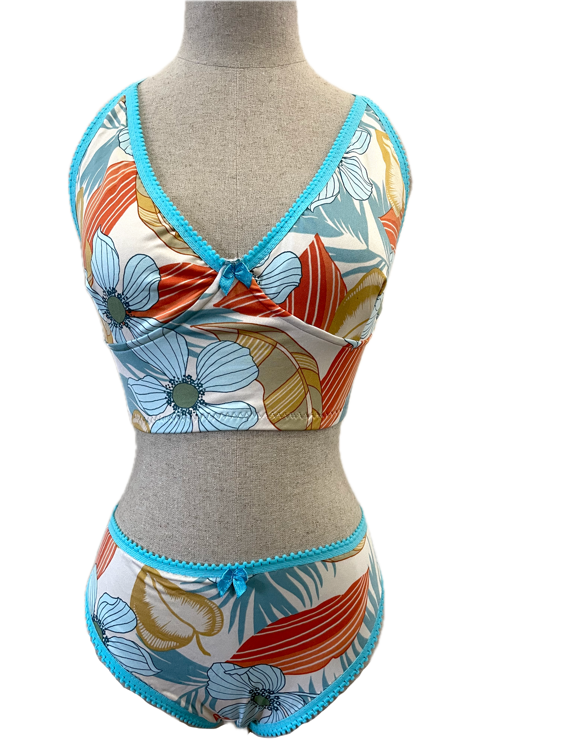 Tropical Blue Bralette Set