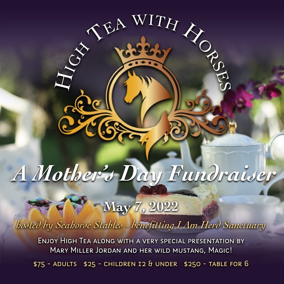 High Tea with Horses ~ A Mother's Day Fundraiser May 7th, 4-7 pm