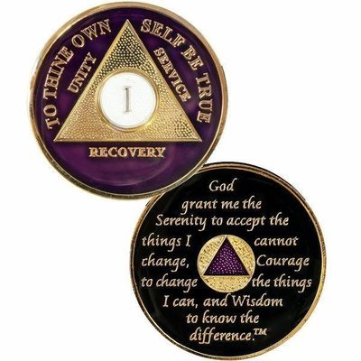 Specialty Anniversary Coin Purple and Gold