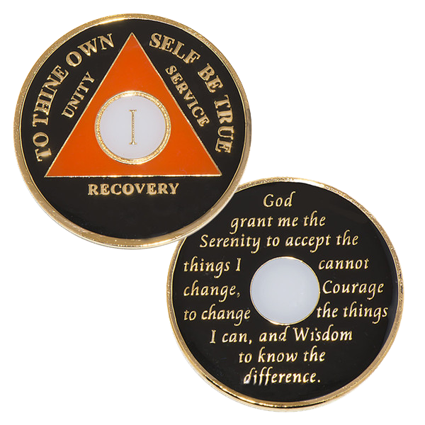 Black/Orange AA Coin