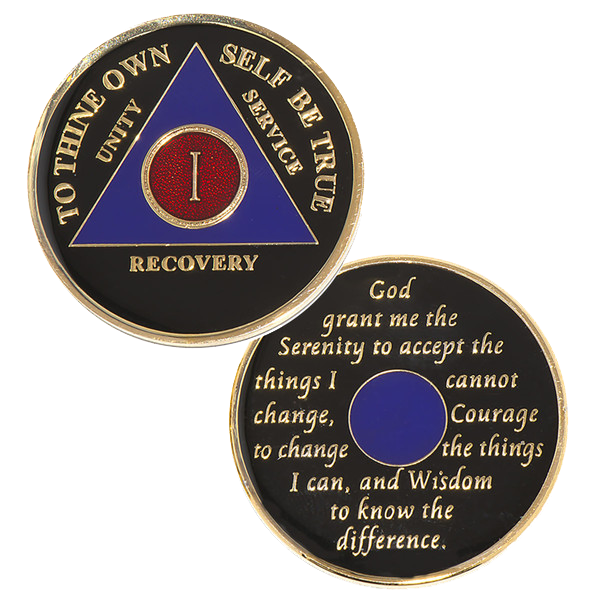 Purple/Black AA Coin