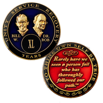 Blue/Red Bill and Bob Coin