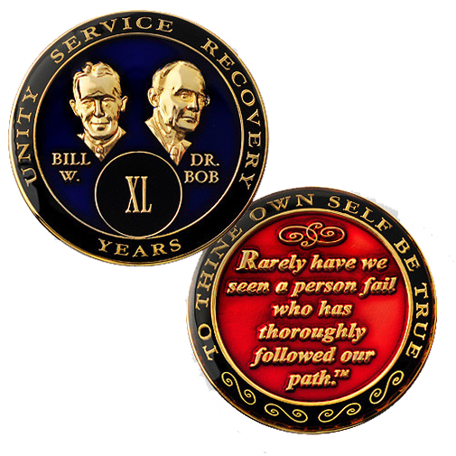 Blue/Red Bill and Bob Coin