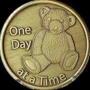 One Day at a Time Teddy Bear AA Coin