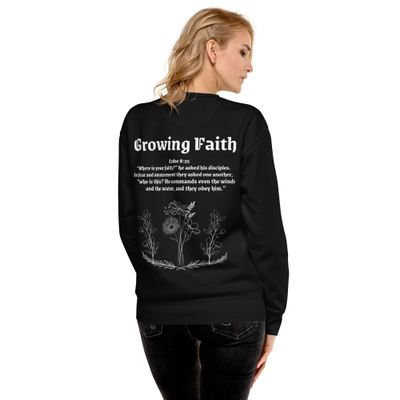 Women Growing Faith Premium Sweatshirt