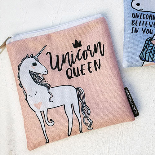 Косметичка квадратна Basic Unicorn queen