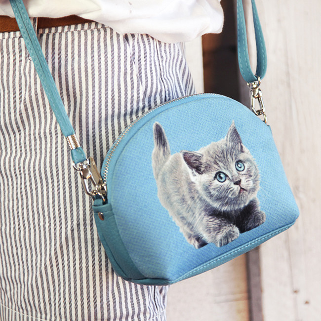 Маленькая женская сумочка Coquette Серый котенок