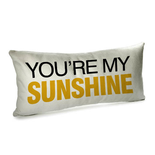 Подушка для дивана (бархат) 50х24 см You`re my sunshine