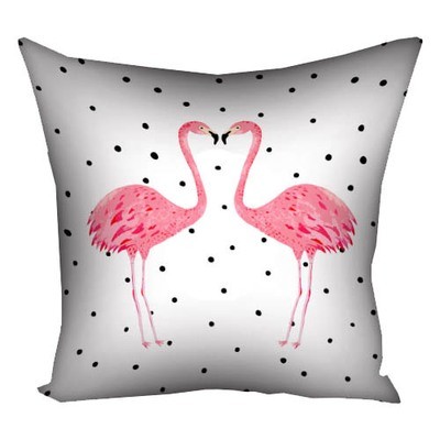 Наволочка для подушки 50х50 см Фламинго