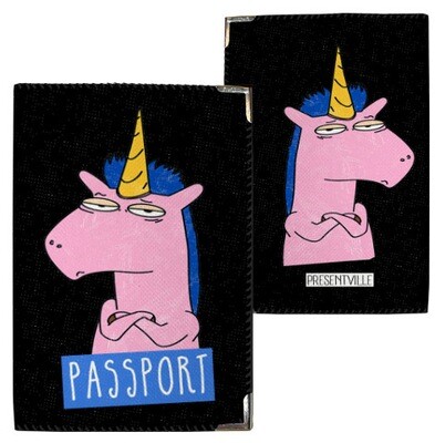 Обкладинка на паспорт Крутий єдиноріг