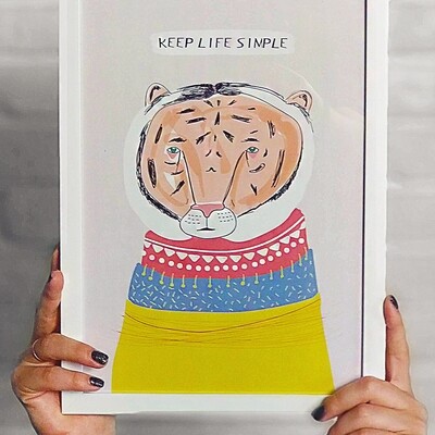 Постер в рамке A4 Keep life simple