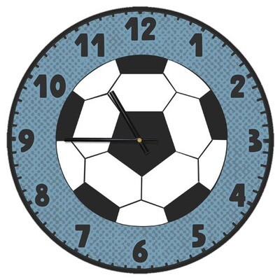 Годинник настінний круглий, 36 см Футбольний м'яч