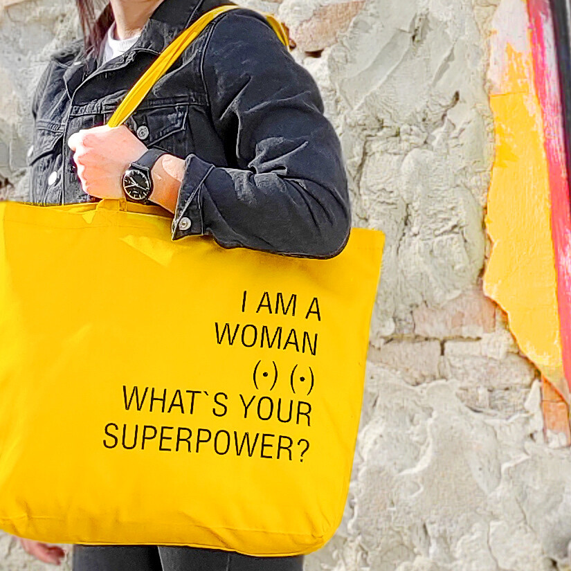Еко сумка Market MAXI (шопер) I am a woman What`s your superpower?