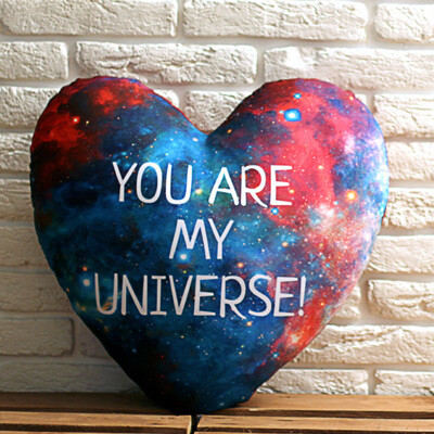 Подушка сердце XXL You are my universe!