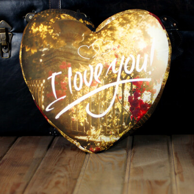 Подушка сердце 3D I love you!