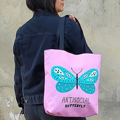 Сумка жіноча тканинна Tendernes Antisocial butterfly