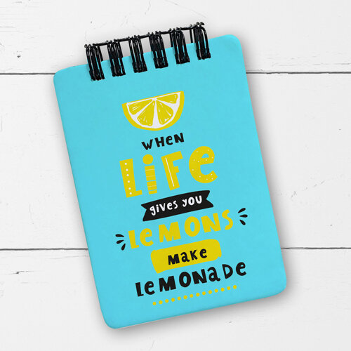 Блокнот на пружине Baby, A7 When life gives you lemons make lemonade