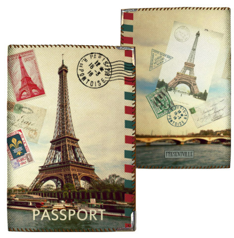 Обложка на паспорт Эйфелева башня