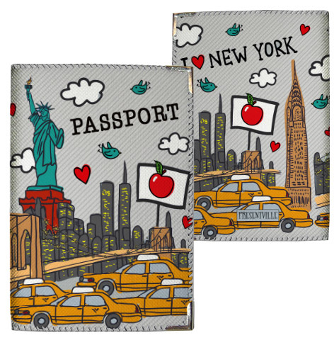 Обложка на паспорт I love New York