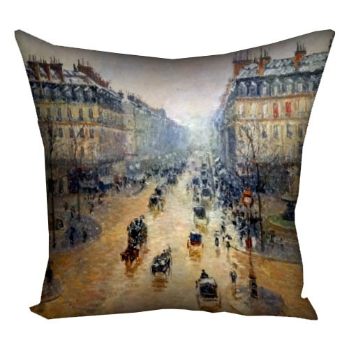 Подушка с принтом 30х30 см Оперный проезд в Париже