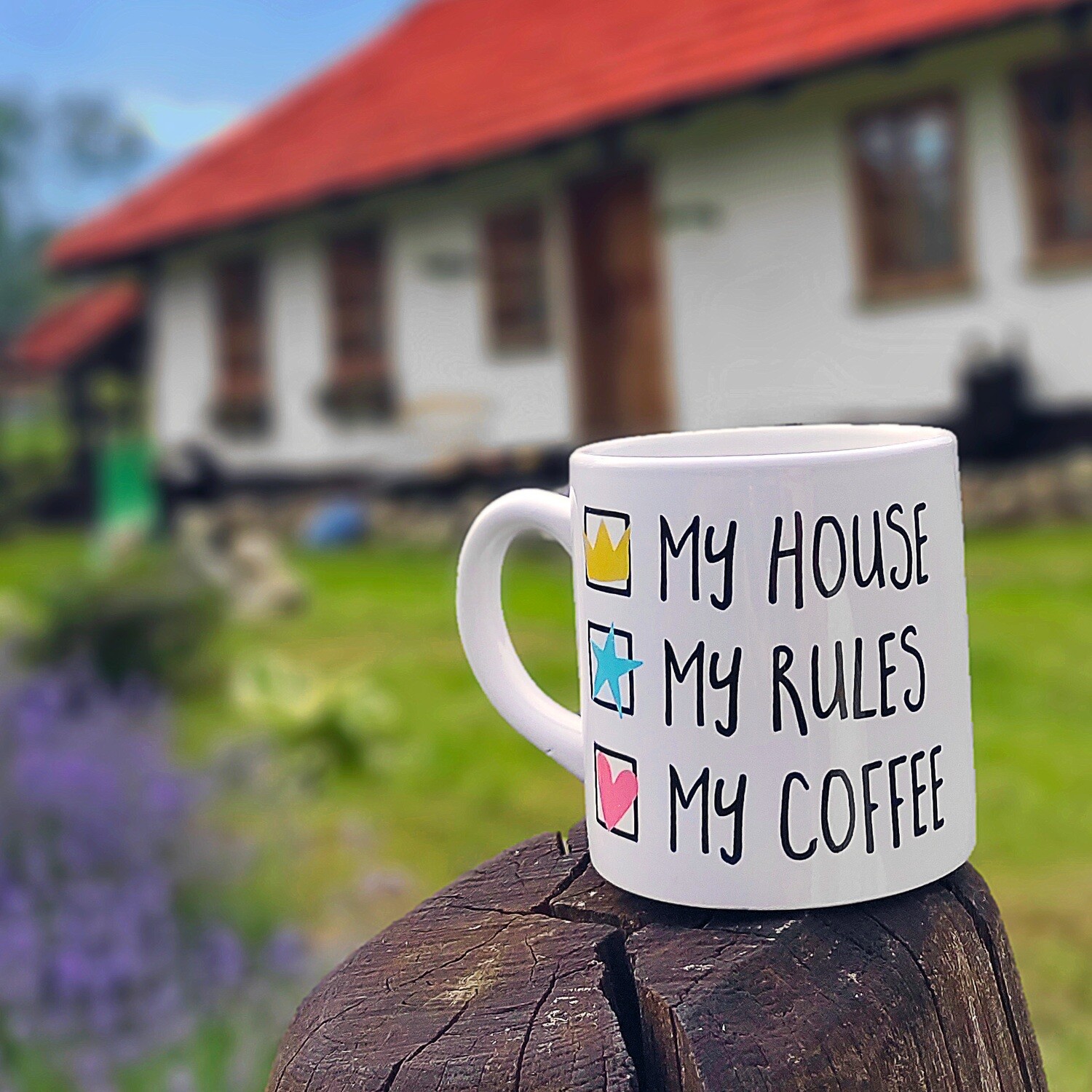 Чашка маленька My house My rules My coffee