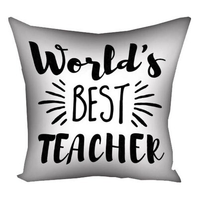Наволочка на подушку 50х50 см World`s best teacher