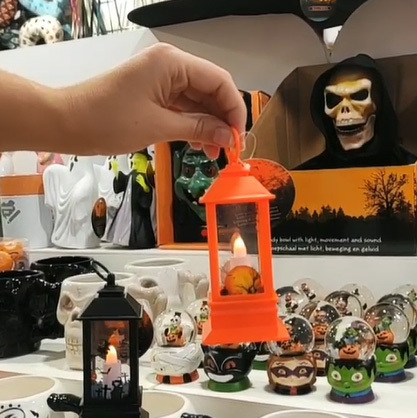 Фонарь декоративный Halloween, LED, оранжевый, 125 мм Фонарь декоративный Halloween, LED, оранжевый, 125 мм