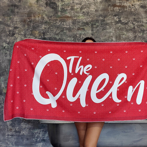 Полотенце пляжное с принтом The Queen, 150х70 см