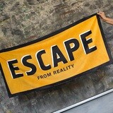 Рушник пляжний з принтом Escape from reality, 150х70 см