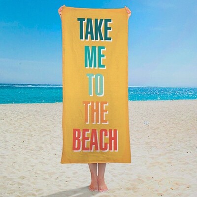Полотенце пляжное с принтом Take me to the beach, 150х70 см