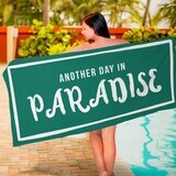 Рушник пляжний великий з принтом Another day in paradise, 150х70 см