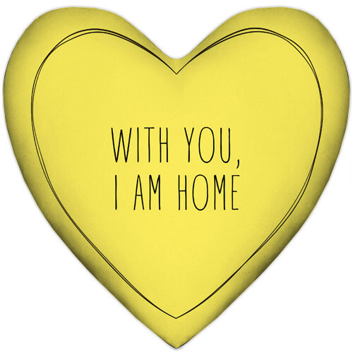 Подушка сердце With you, I am home