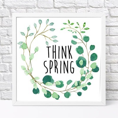 Постер у рамці, 30х30 см Think spring