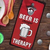 Настінна відкривачка для пляшок Beer is cheaper than therary