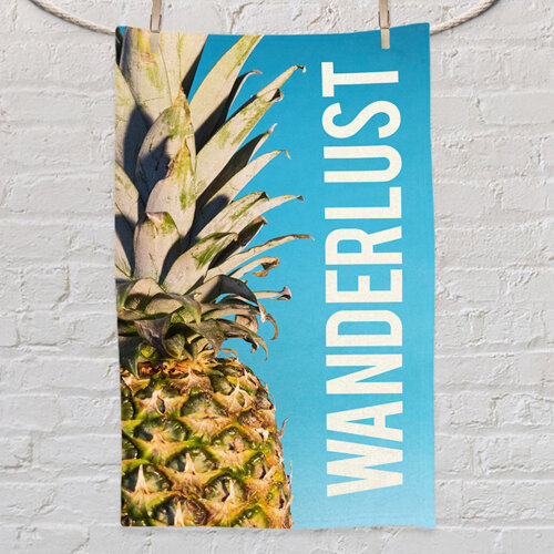 Полотенце маленькое с принтом Wanderlust pineapple