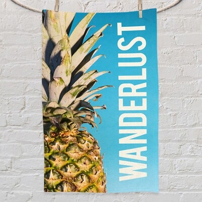 Рушник маленький 50х80 см з принтом Wanderlust pineapple