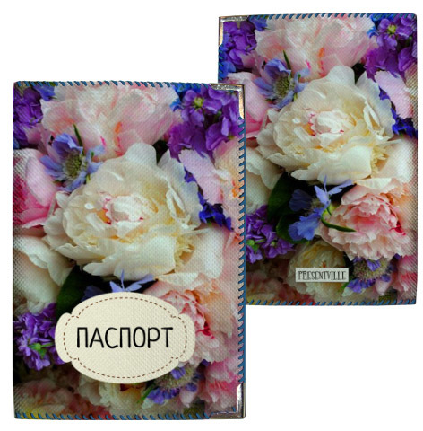Обложка на паспорт Цветы