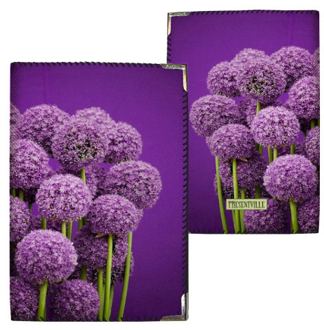 Обложка на паспорт Фиолетовые цветы