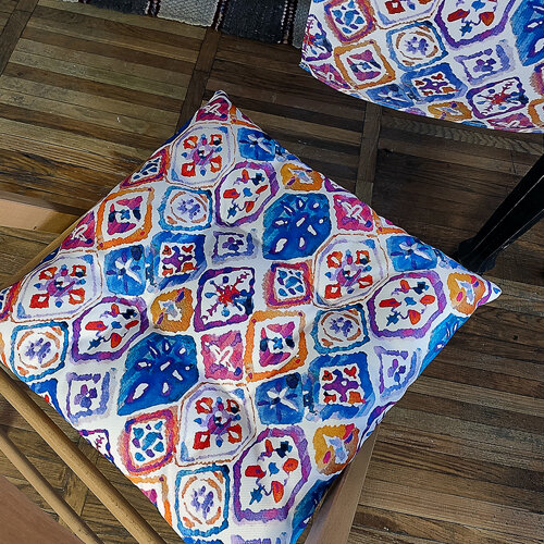 Подушка на стілець із зав'язками Etno ornament
