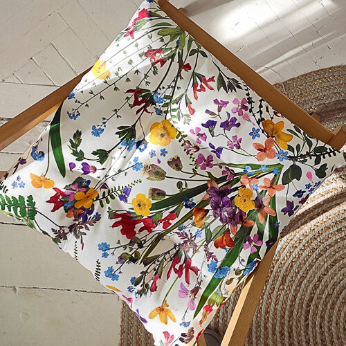 Подушка на стул с завязками Полевые цветы