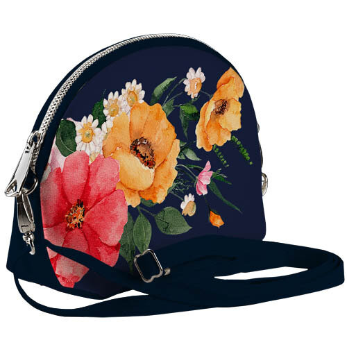 Маленькая женская сумочка Coquette Яркие разноцветные цветы