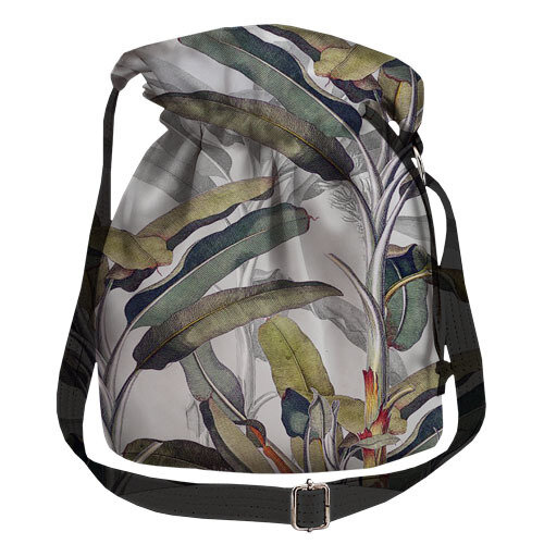 Женская сумка мешок Torba Длинные тропические листья