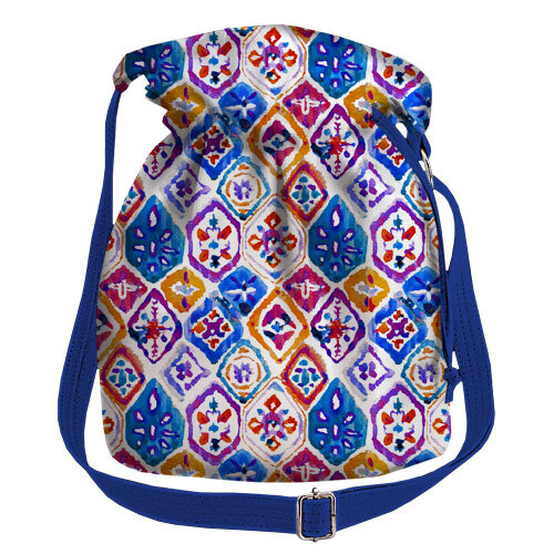 Женская сумка мешок Torba Разноцветный орнамент