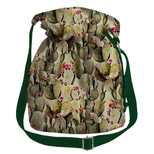 Женская сумка мешок Torba Цветущие кактусы